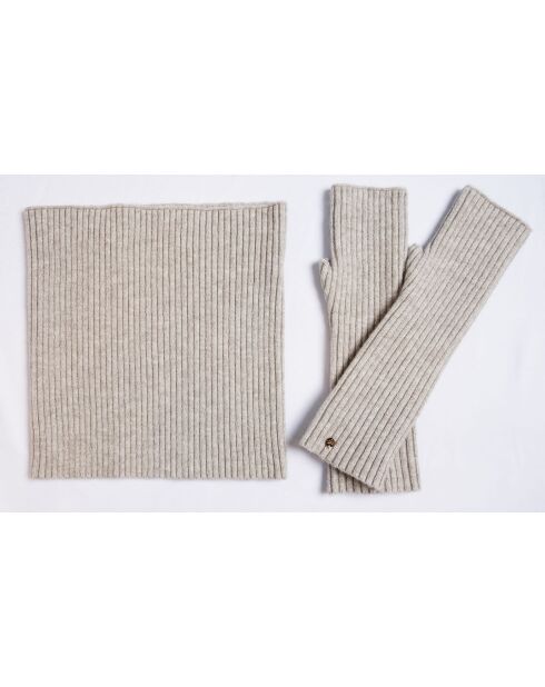 Muffole aderenti Frost in misto cashmere a costine a 12 strati