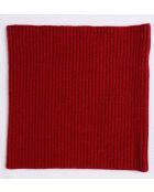 Girocollo rosso in misto cashmere a costine aderenti a 12 fili