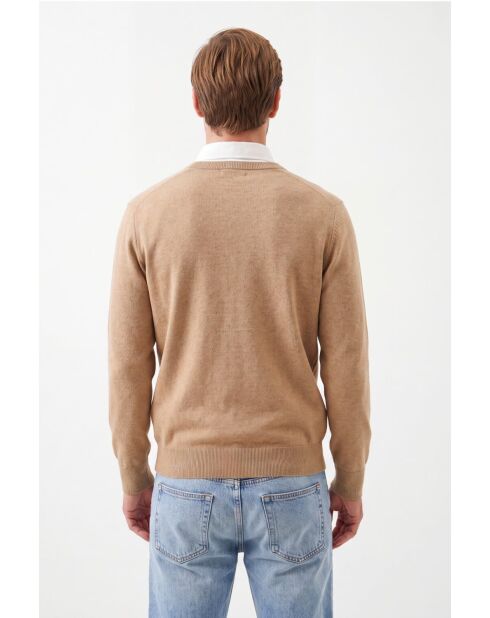 Arthur Camel klassischer Langarm-Pullover mit V-Ausschnitt