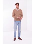 Arthur Camel klassischer Langarm-Pullover mit V-Ausschnitt