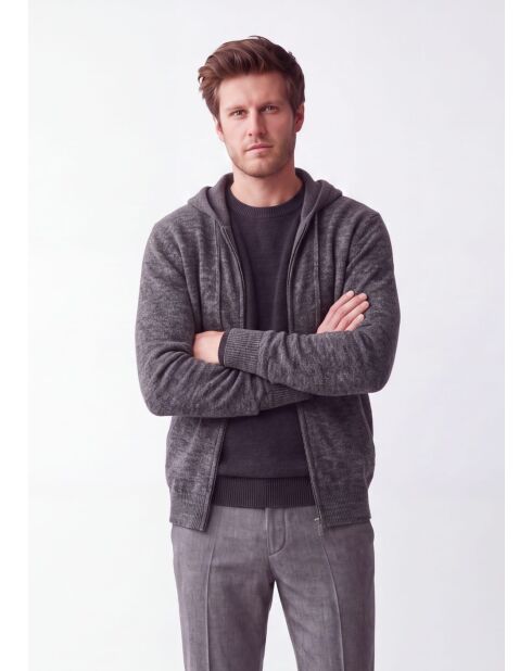 Gilet con zip a maniche lunghe grigio Amélie wolf