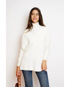Harris ausgefallener Poncho-Poncho-Pullover mit V-Ausschnitt aus natürlichem Kaschmir