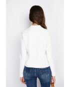 Haley chique vest met knoopsluiting, natuurlijke klepzakken met lange mouwen