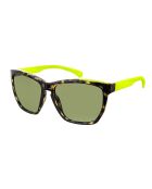 CKJ757S Rechteckige Sonnenbrille Havannagelb