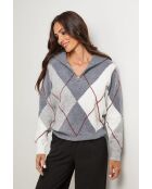 Hellgrauer Kensington-Pullover