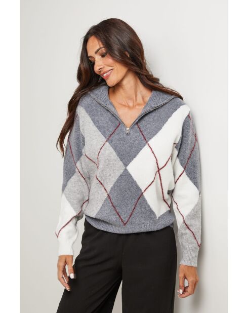 Hellgrauer Kensington-Pullover