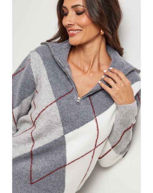 Hellgrauer Kensington-Pullover