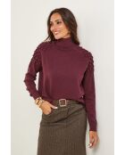 Burgunderfarbener Sinclair-Pullover