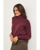 Burgunderfarbener Sinclair-Pullover