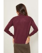Burgunderfarbener Sinclair-Pullover