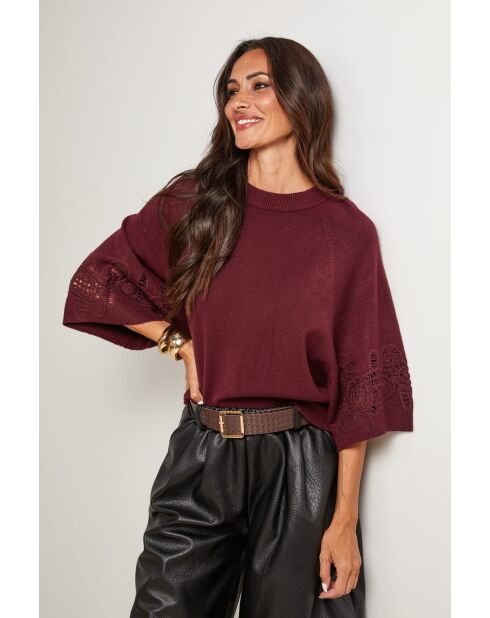 Severin burgunderfarbener Pullover