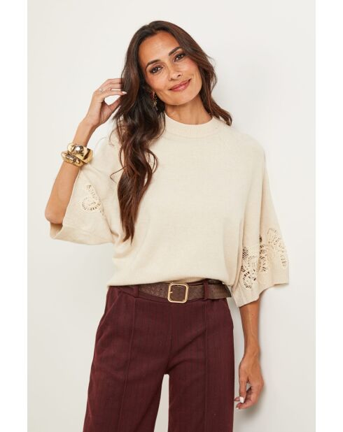 Beige trui Severin