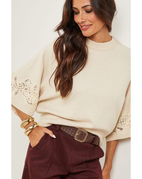 Beige trui Severin