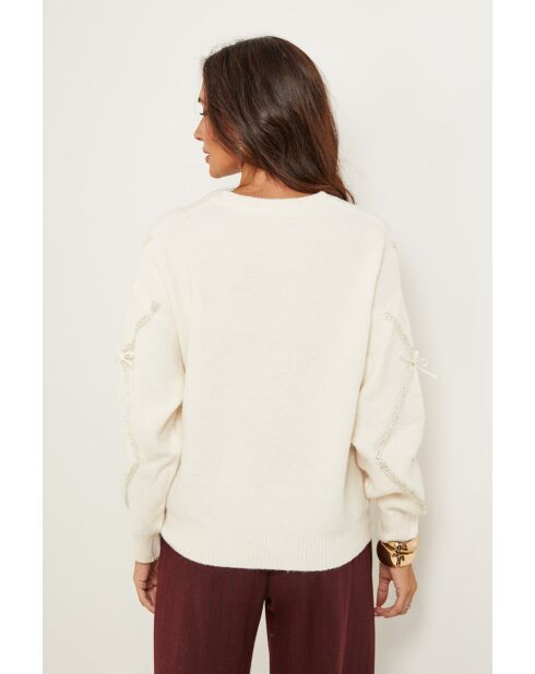 Moretti ecrufarbener Pullover