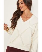 Moretti ecrufarbener Pullover