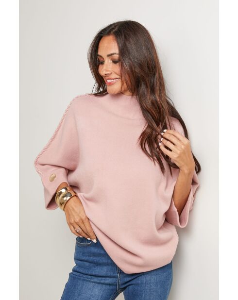 Lorenzo rosafarbener Pullover