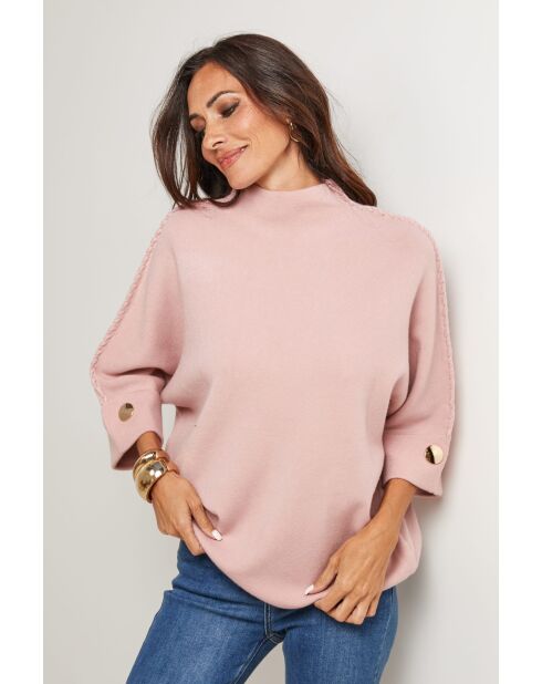 Lorenzo rosafarbener Pullover