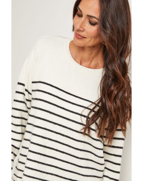 Pull Cassian beige noir