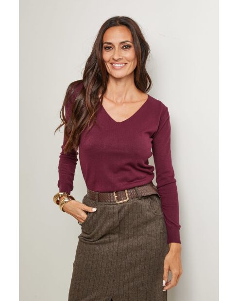 Sacha burgunderfarbener Pullover