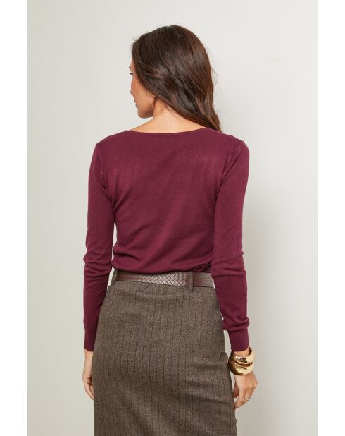 Sacha burgunderfarbener Pullover