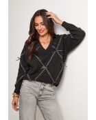 Moretti schwarzer Pullover