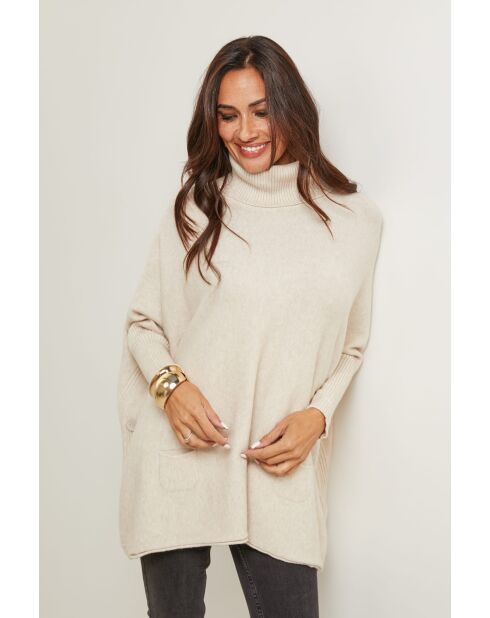 Poncho Augustin beige