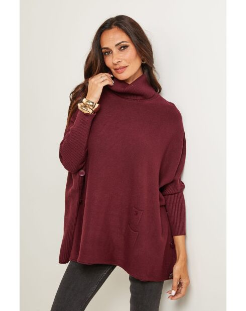 Poncho Augustin bordeaux