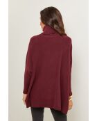 Poncho Augustin bordeaux