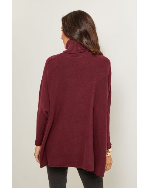 Poncho Augustin bordeaux
