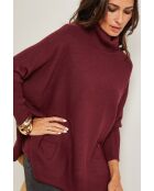 Poncho Augustin bordeaux