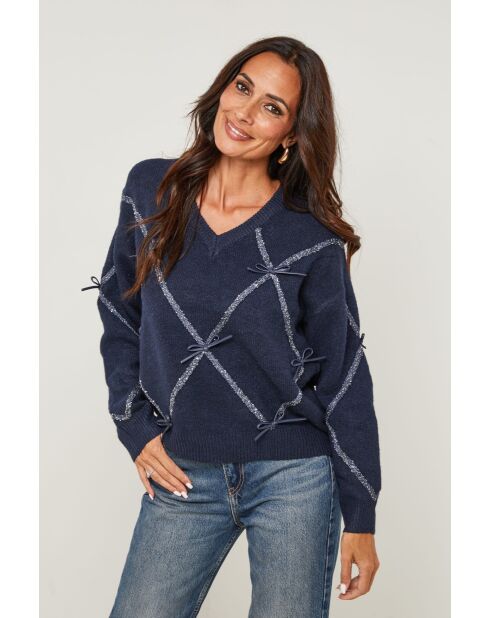 Moretti marineblauer Pullover