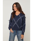 Moretti marineblauer Pullover