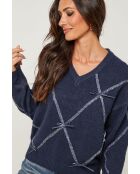 Moretti marineblauer Pullover