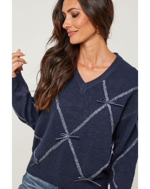 Moretti marineblauer Pullover