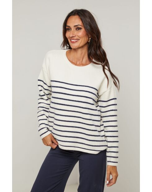 Beigeblauer Cassian-Pullover