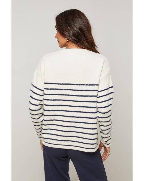 Beigeblauer Cassian-Pullover