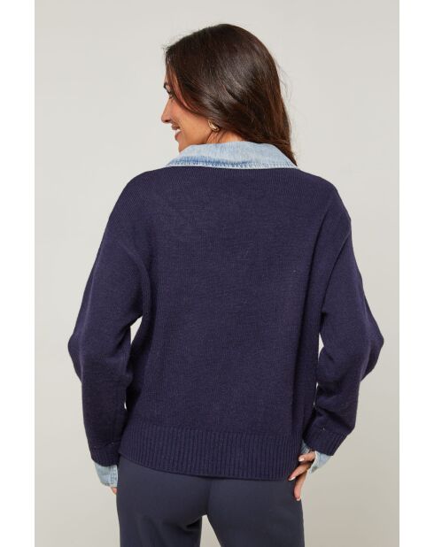 Alessio marineblauer Pullover