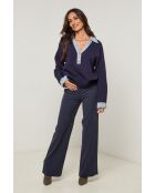 Alessio marineblauer Pullover