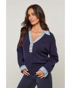 Alessio marineblauer Pullover