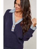 Alessio marineblauer Pullover