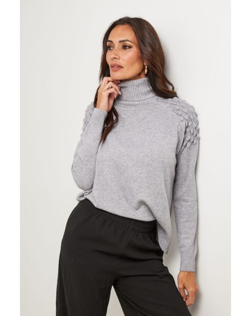 Grauer Sinclair-Pullover