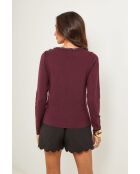 Isaac burgunderfarbener Pullover