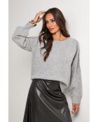 Grauer Barrett-Pullover