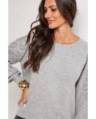 Grauer Barrett-Pullover