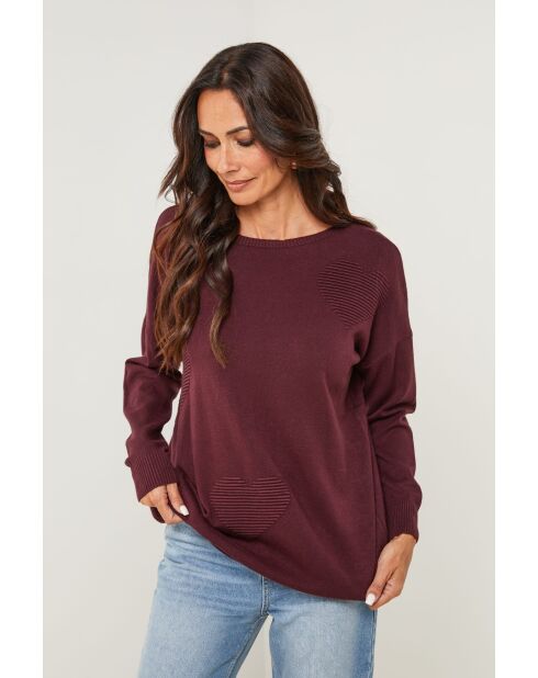 Clémentine burgunderfarbener Pullover