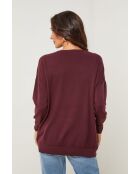 Clémentine burgunderfarbener Pullover