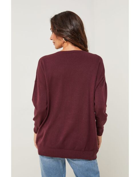 Clémentine burgunderfarbener Pullover