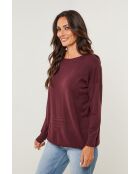 Clémentine burgunderfarbener Pullover