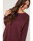 Clémentine burgunderfarbener Pullover