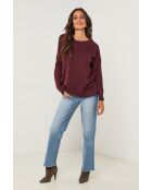 Clémentine burgunderfarbener Pullover